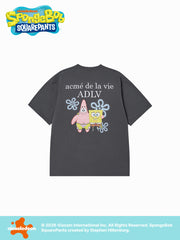 ADLV SPONGEBOB BASIC LOGO SHORT SLEEVE T-SHIRT CHARCOAL