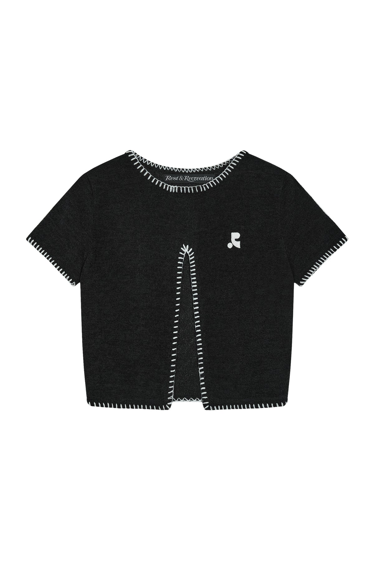RR CUT OUT KNIT TOP - BLACK