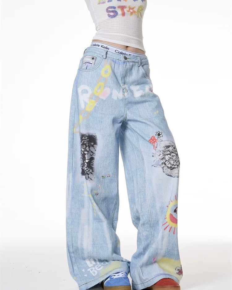 Simple washed jeans