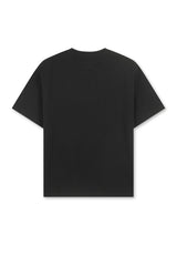 MATIN KIM CUTTED LOGO LAYERED TOP IN BLACK