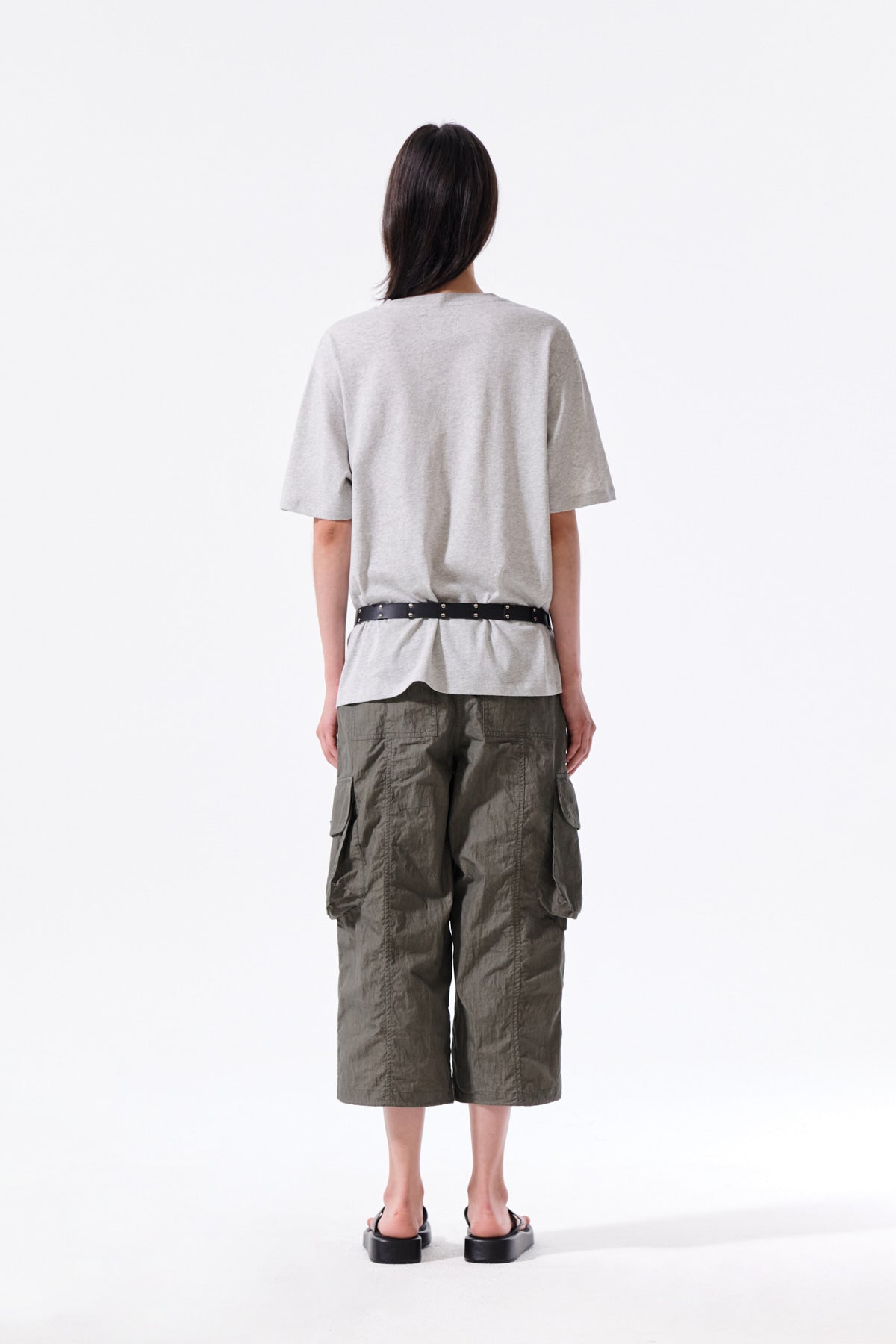 MATIN KIM PORTRAIT GRAFFITI LOGO TOP IN LIGHT GREY