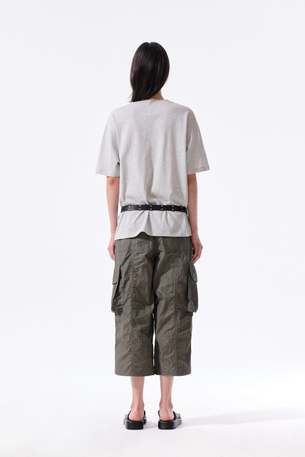 MATIN KIM PORTRAIT GRAFFITI LOGO TOP IN LIGHT GREY