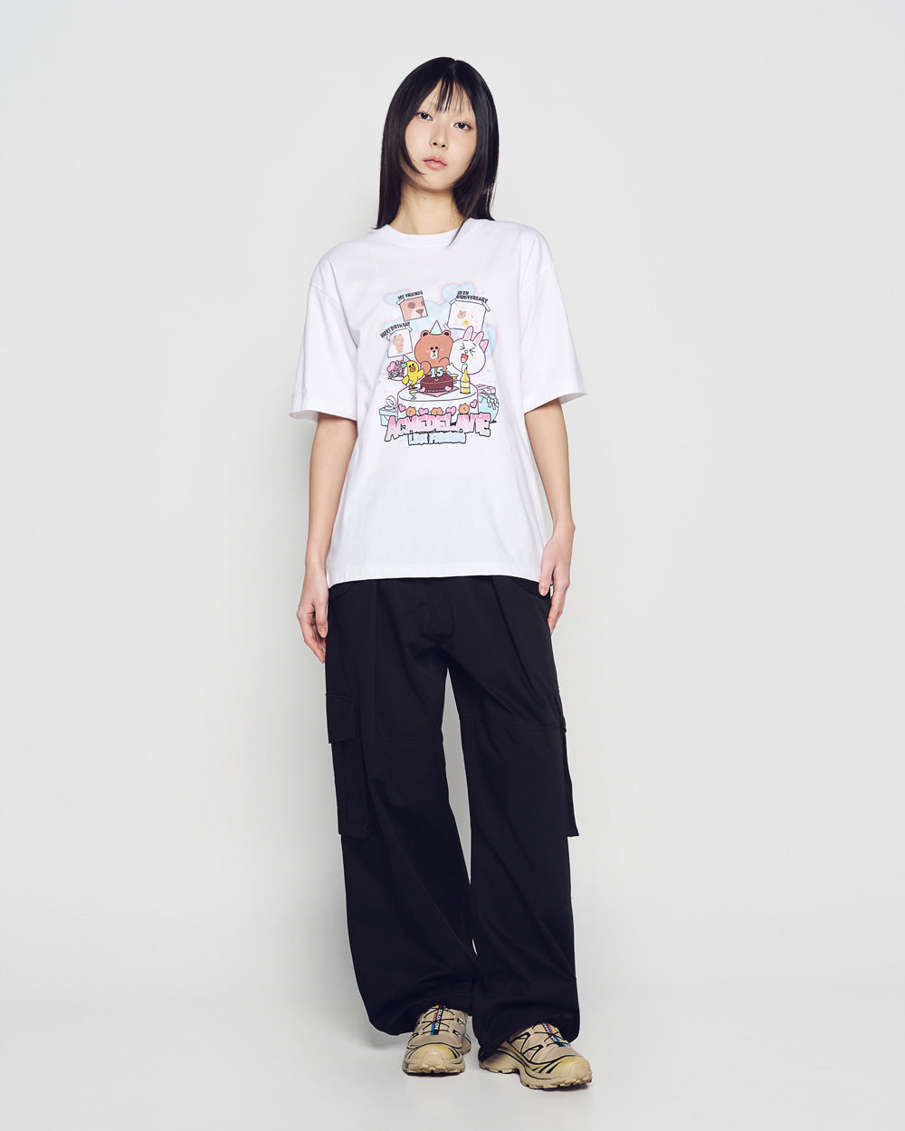 ADLV 15TH PARTY LINE FRIENDS SHORT SLEEVE T-SHIRT WHITE