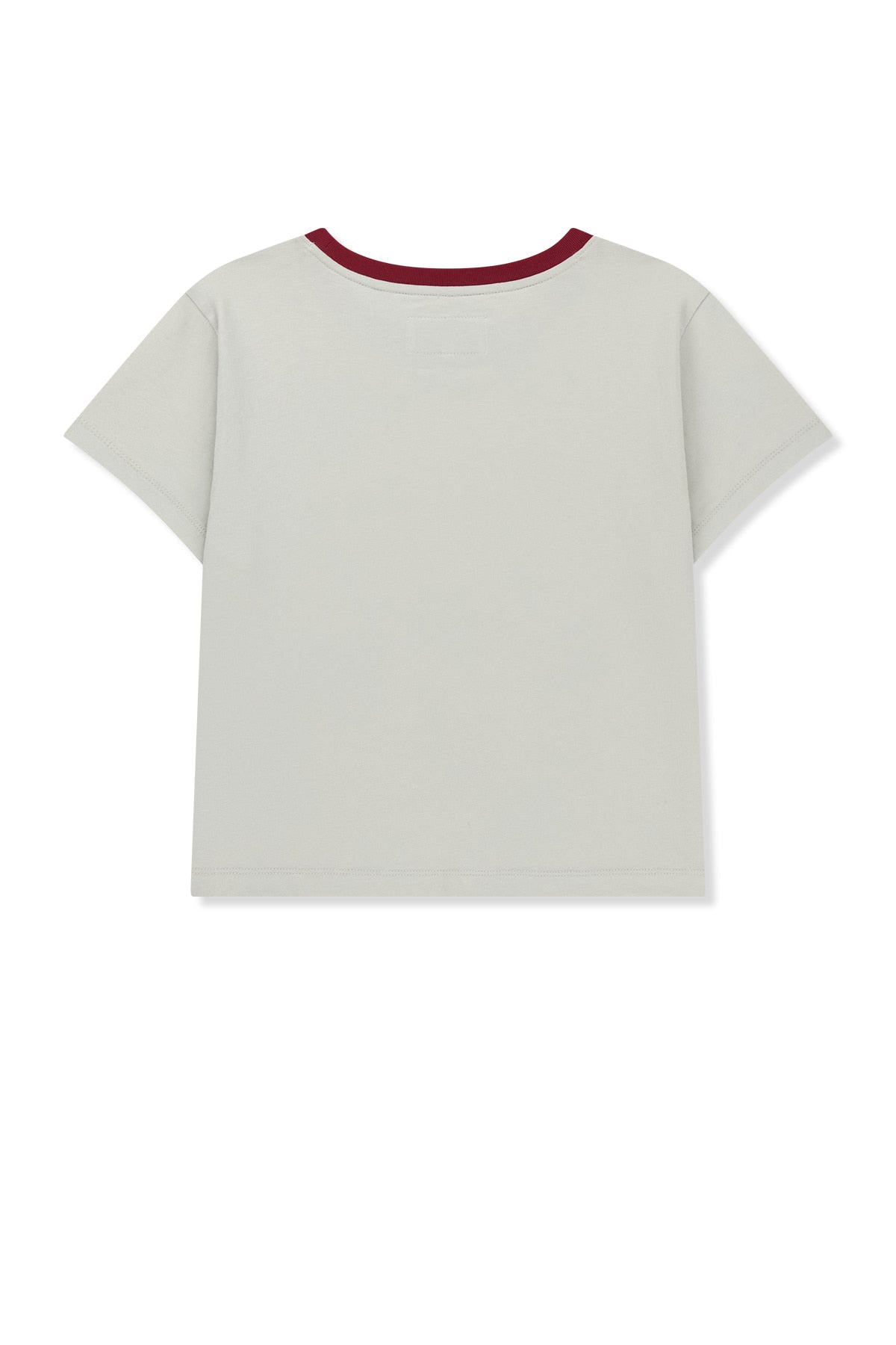 MATIN KIM TONAL RIB LOGO CROP TOP IN GREY