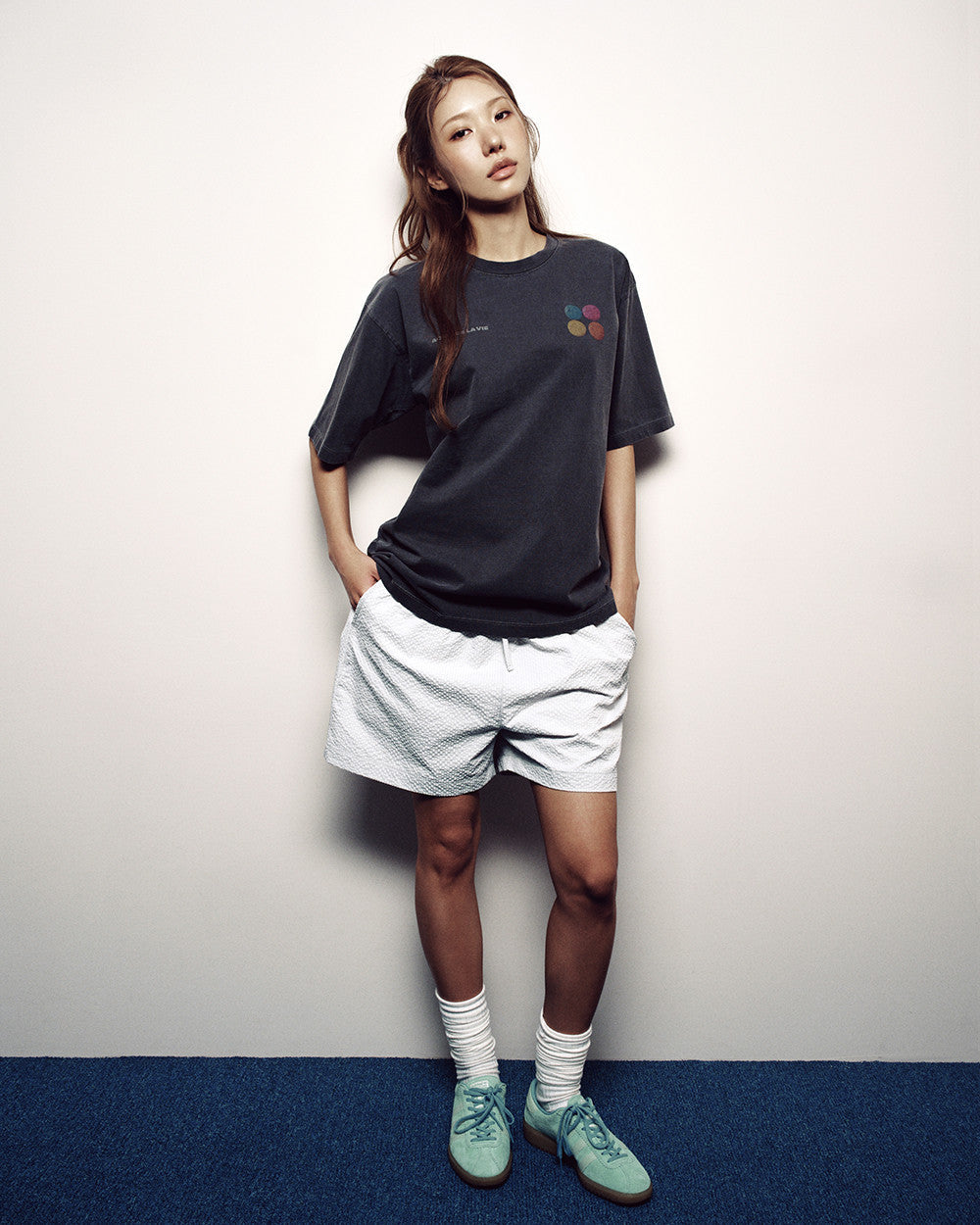 ADLV TAKE YOUR BOOST PIGMENT SHORT SLEEVE T-SHIRT CHARCOAL