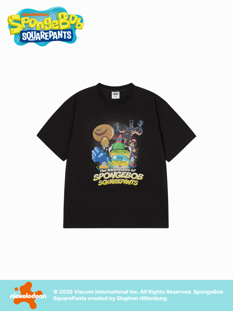 ADLV THE ADVENTURES OF SPONGEBOB SHORT SLEEVE T-SHIRT BLACK