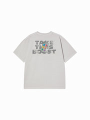 ADLV TAKE YOUR BOOST PIGMENT SHORT SLEEVE T-SHIRT LIGHT GRAY