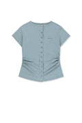 MATIN KIM SIDE SHIRRING BUTTON TOP IN LIGHT BLUE