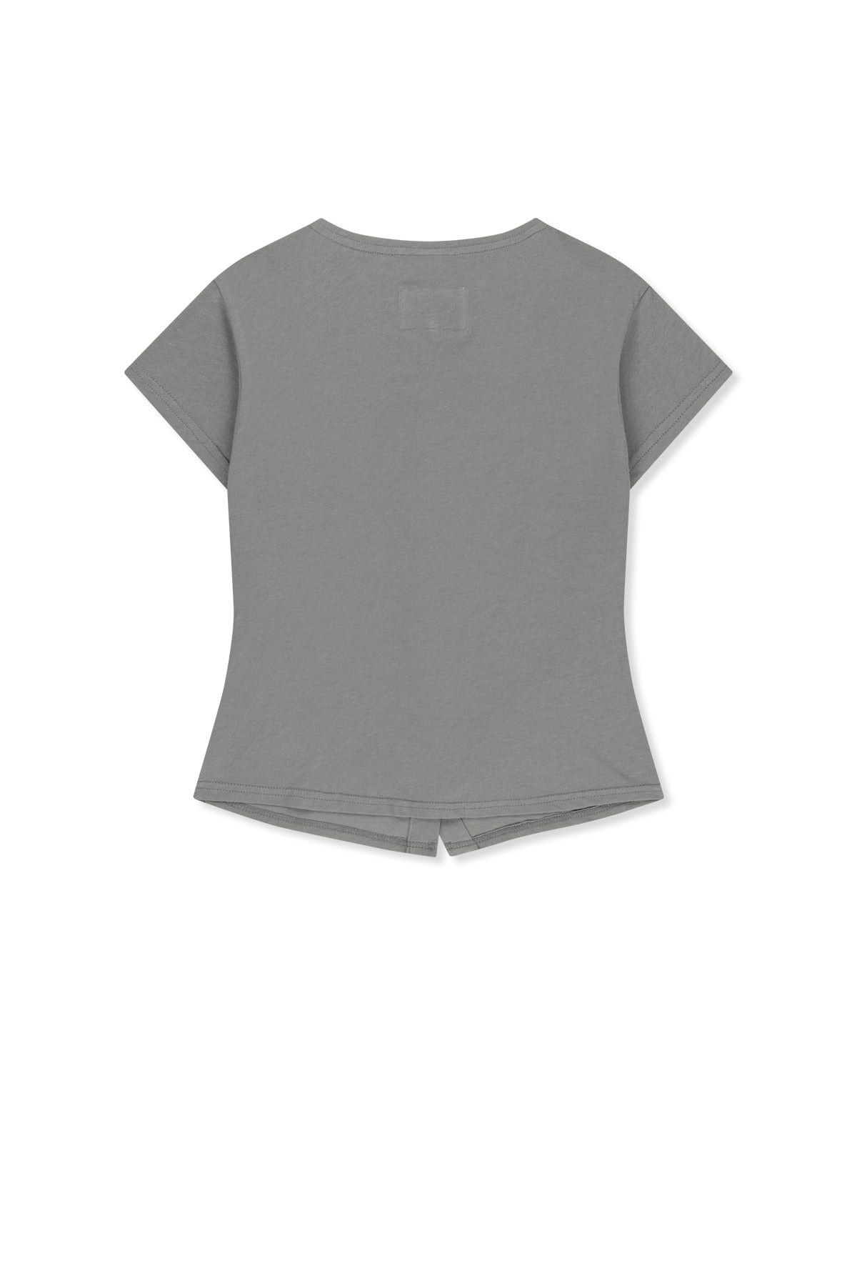 MATIN KIM SIDE SHIRRING BUTTON TOP IN GREY
