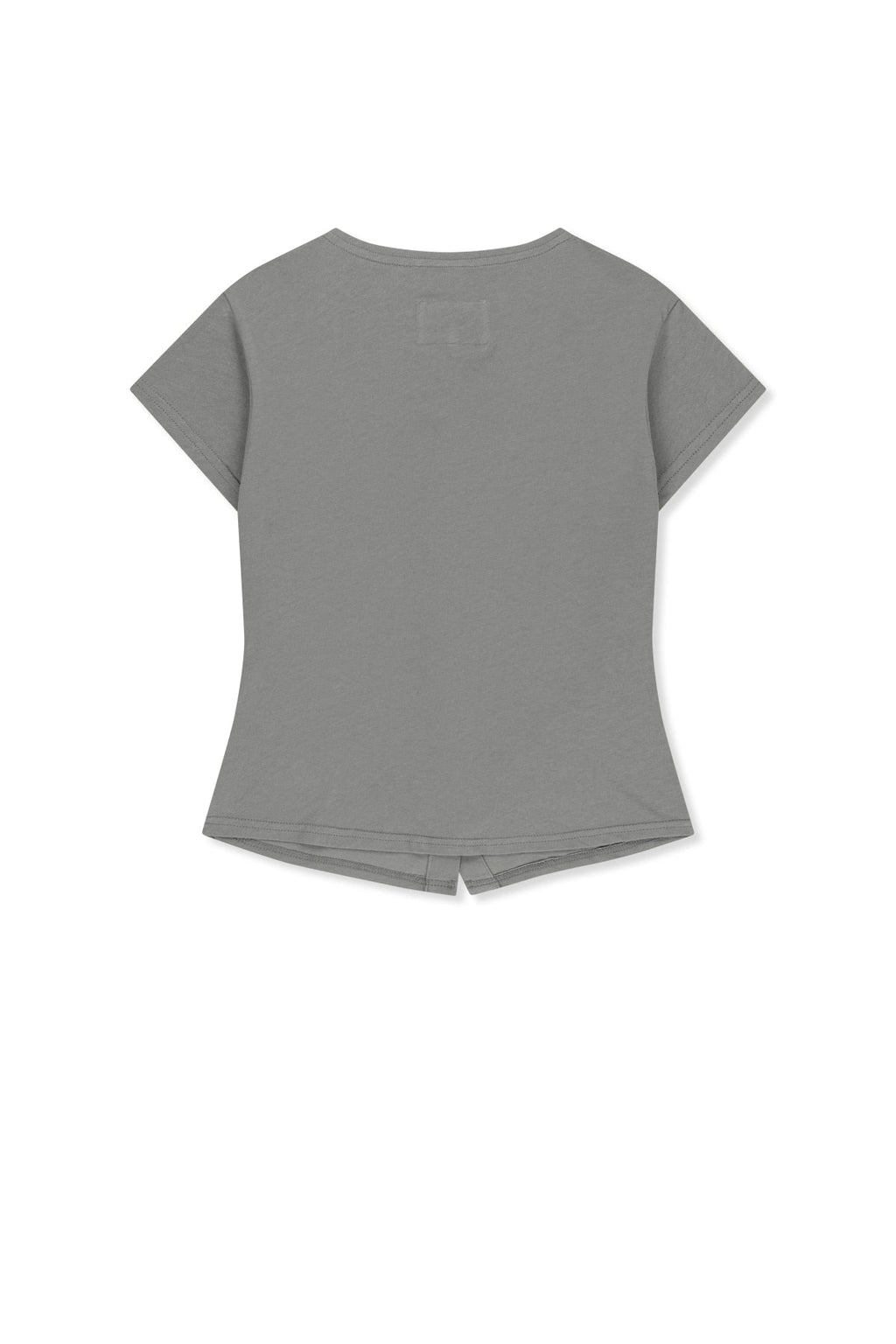 MATIN KIM SIDE SHIRRING BUTTON TOP IN GREY