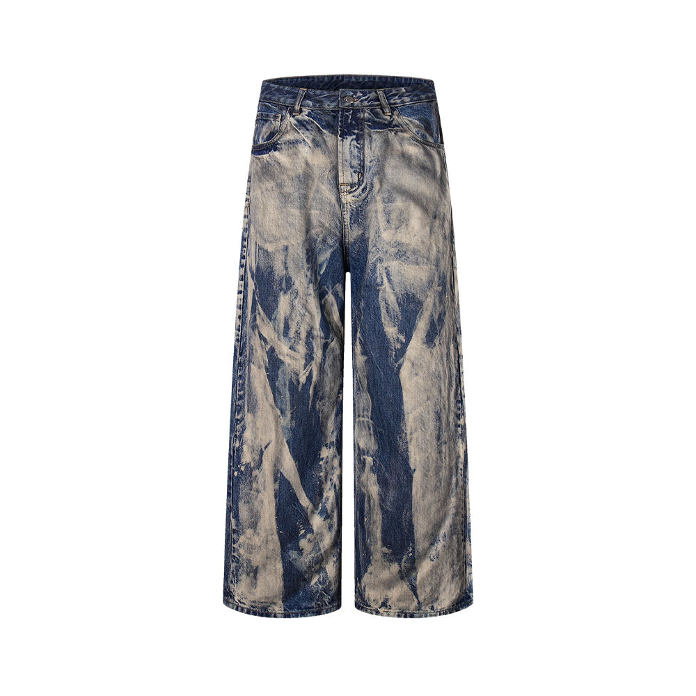 Washed loose jeans