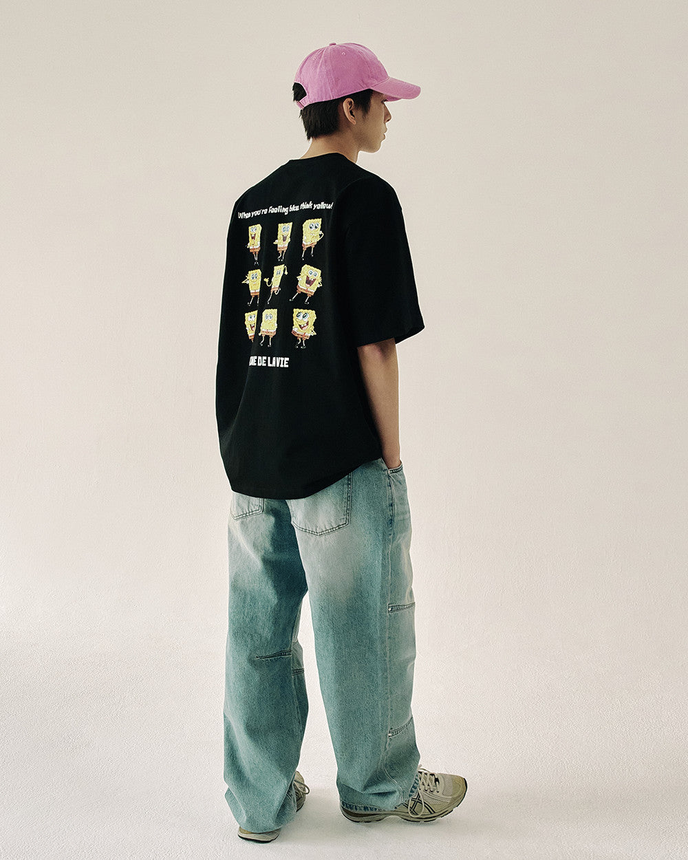 ADLV HAPPY SPONGEBOB SHORT SLEEVE T-SHIRT BLACK