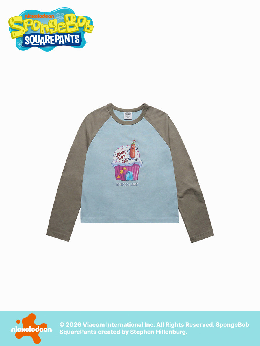 ADLV WOMAN SPONGEBOB CLUB HOUSE LONG SLEEVE