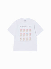 ADLV PLASTIC AC BEAR SHORT SLEEVE T-SHIRT WHITE