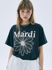 MARDI TSHIRT FLOWERMARDI_NAVY IVORY