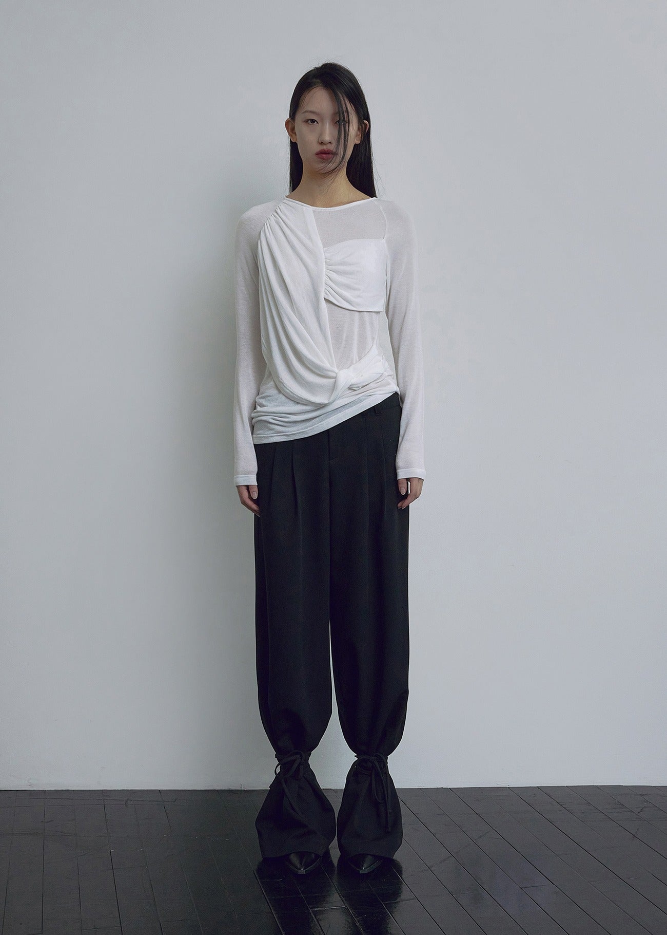 BOHEMSEO SOFT DRAPING T, WHITE