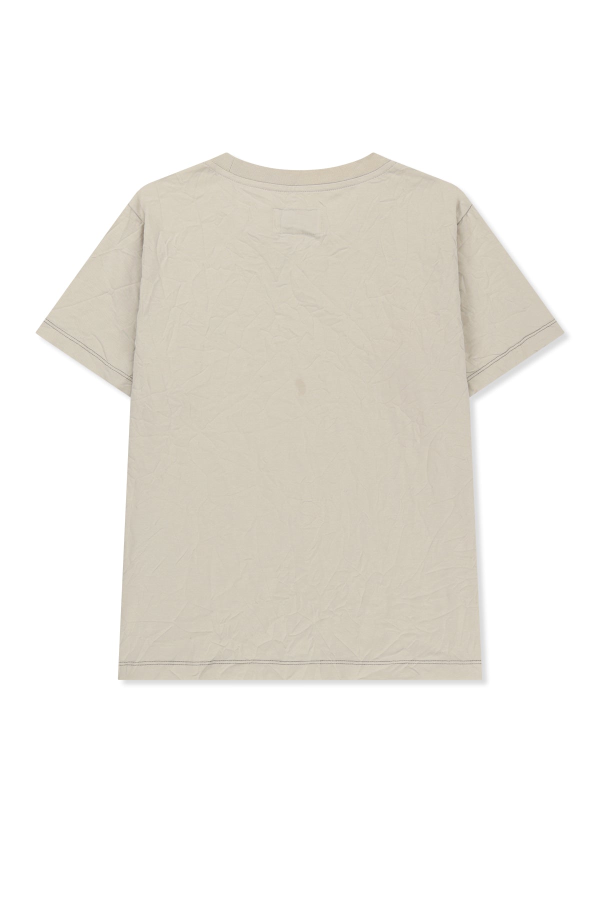 MATIN KIM LETTERING GRAFFITI CREASE TOP IN BEIGE