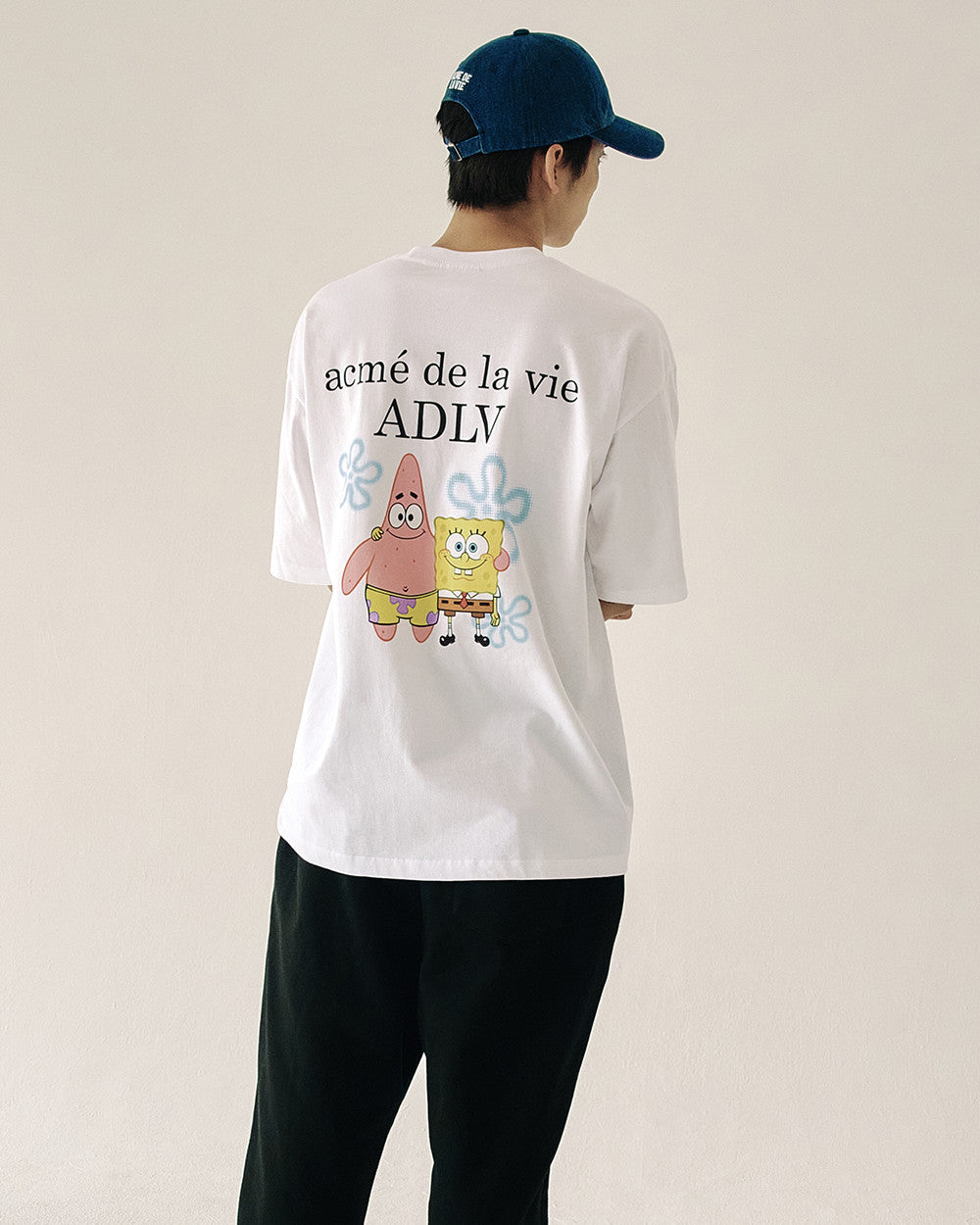 ADLV SPONGEBOB BASIC LOGO SHORT SLEEVE T-SHIRT WHITE