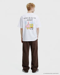 ADLV SPONGEBOB BASIC LOGO SHORT SLEEVE T-SHIRT WHITE