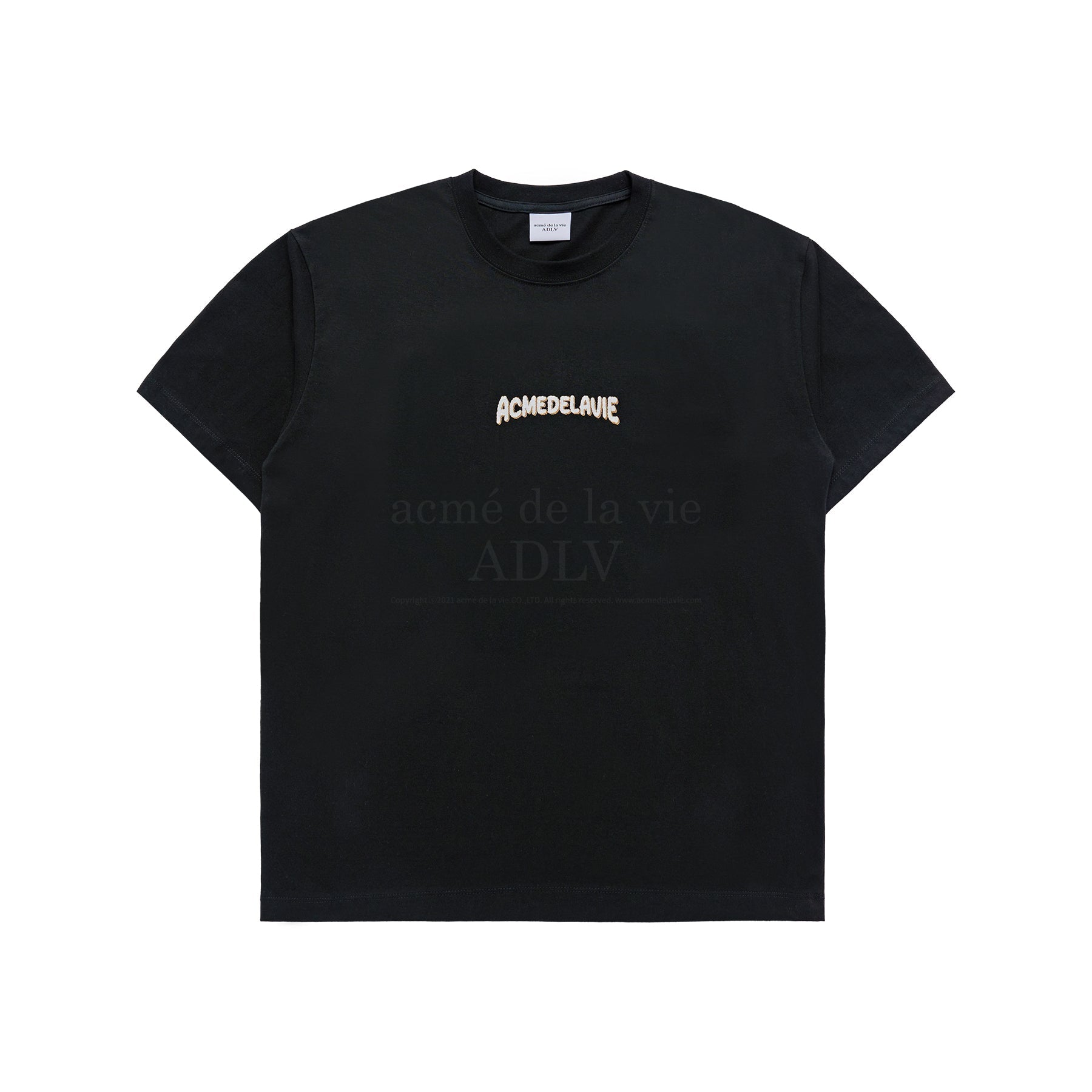ADLV RABBIT T-SHIRT BEAR SHORT SLEEVE T-SHIRT BLACK