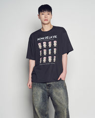 ADLV PLASTIC AC BEAR SHORT SLEEVE T-SHIRT CHARCOAL