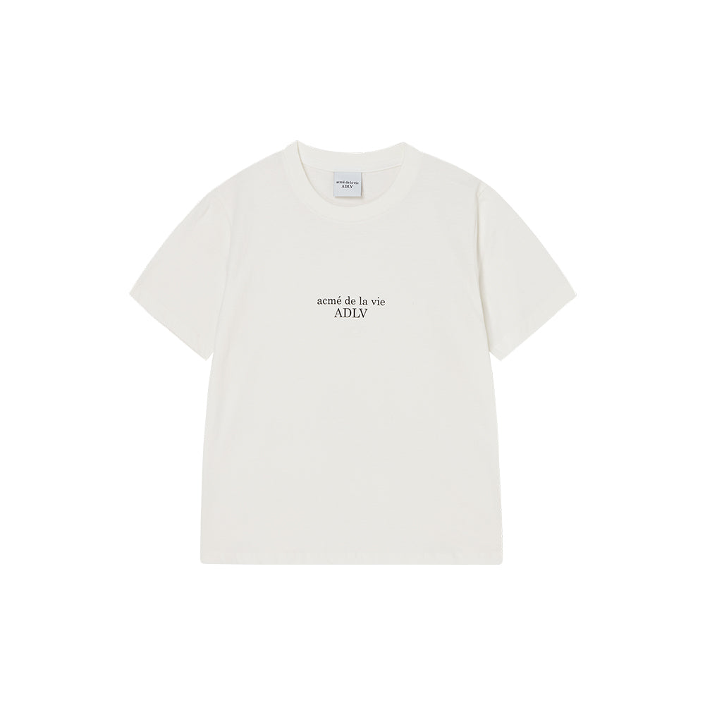 ADLV BASIC LOGO WOMAN SHORT SLEEVE T-SHIRT CREAM