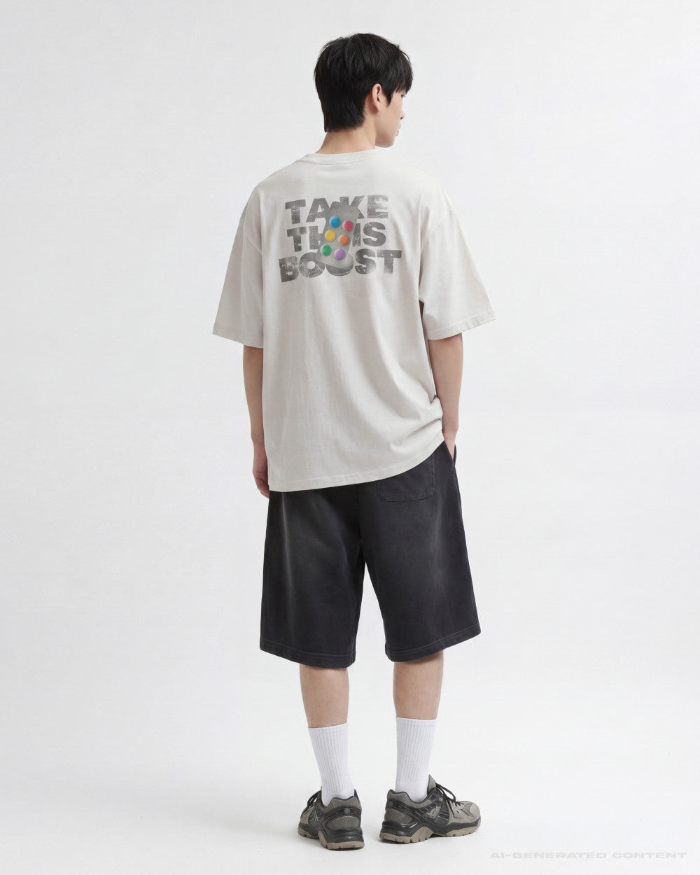 ADLV TAKE YOUR BOOST PIGMENT SHORT SLEEVE T-SHIRT LIGHT GRAY