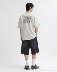 ADLV TAKE YOUR BOOST PIGMENT SHORT SLEEVE T-SHIRT LIGHT GRAY