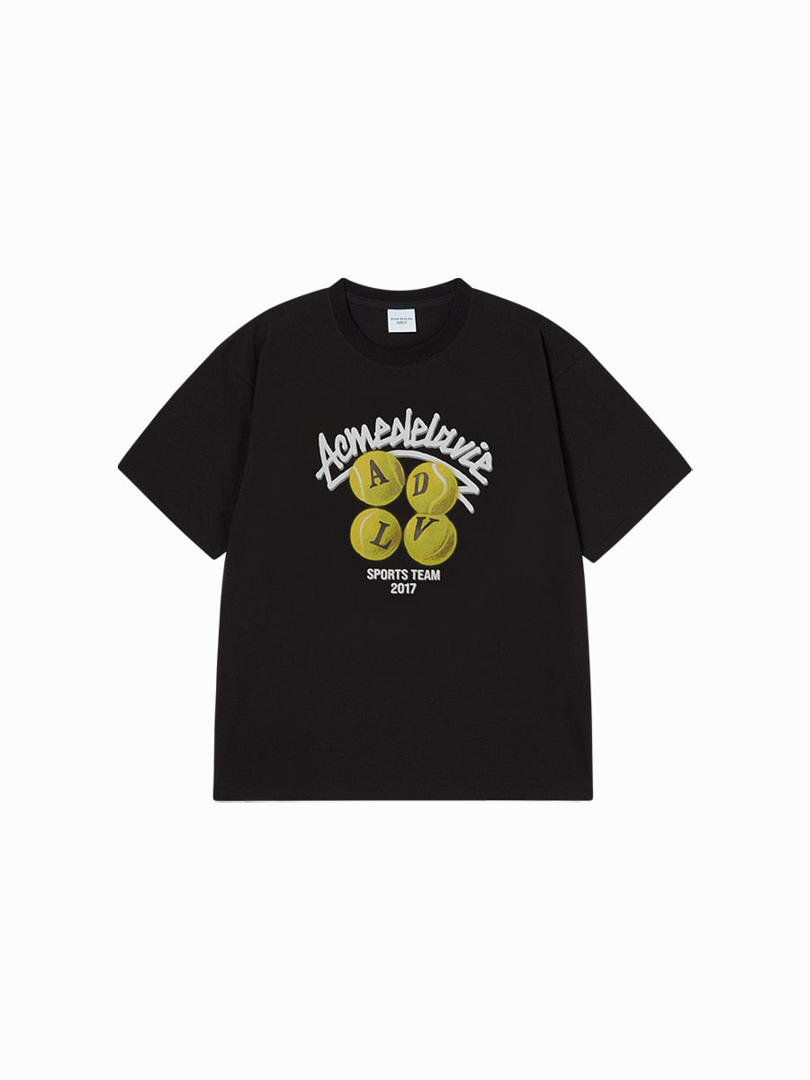ADLV TENNIS BALL SHORT SLEEVE T-SHIRT BLACK
