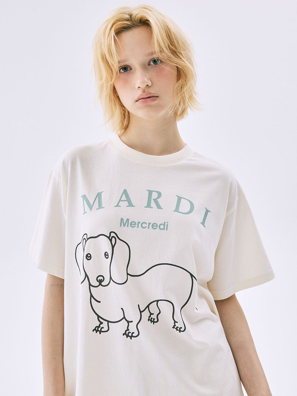 MARDI TSHIRT DDANJI CH.06_CREAM MOSSGREEN