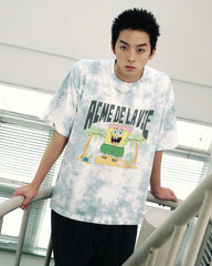 ADLV HULA DANCE SPONGEBOB SHORT SLEEVE T-SHIRT CHARCOAL
