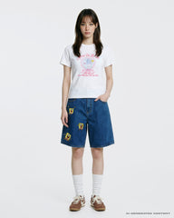 ADLV WOMAN HEART PEARL SHORT SLEEVE T-SHIRT WHITE