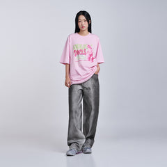 【IN STOCK】ADLV x JEONGHAN DIN2LS CREATURE LETTERING SHORT SLEEVE T-SHIRT PINK