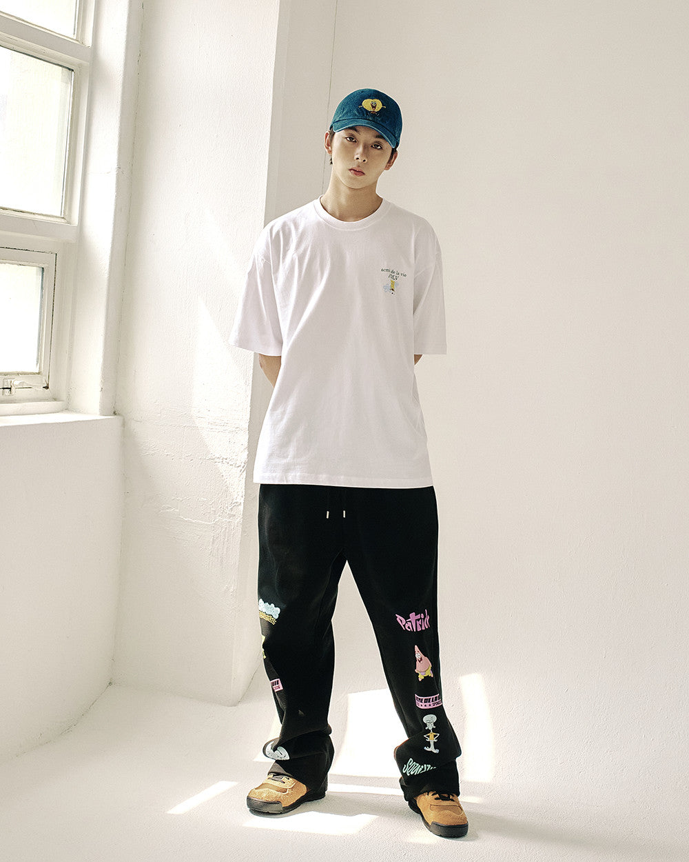 ADLV SPONGEBOB BASIC LOGO SHORT SLEEVE T-SHIRT WHITE