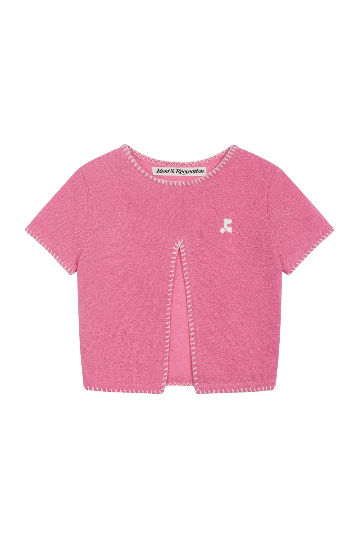 RR CUT OUT KNIT TOP - PINK