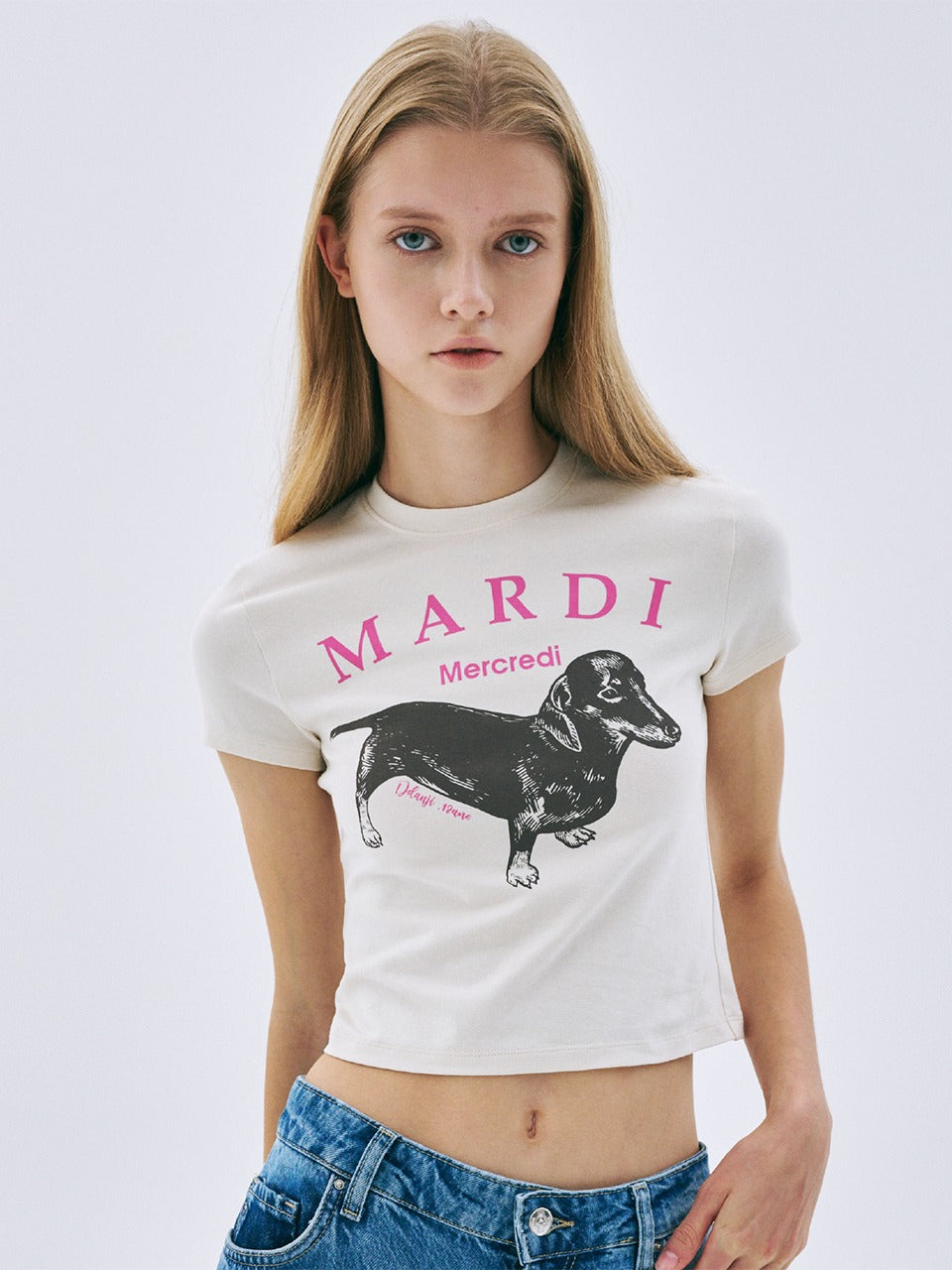 MARDI CROPPED TSHIRT DDANJI_CREAM PINK