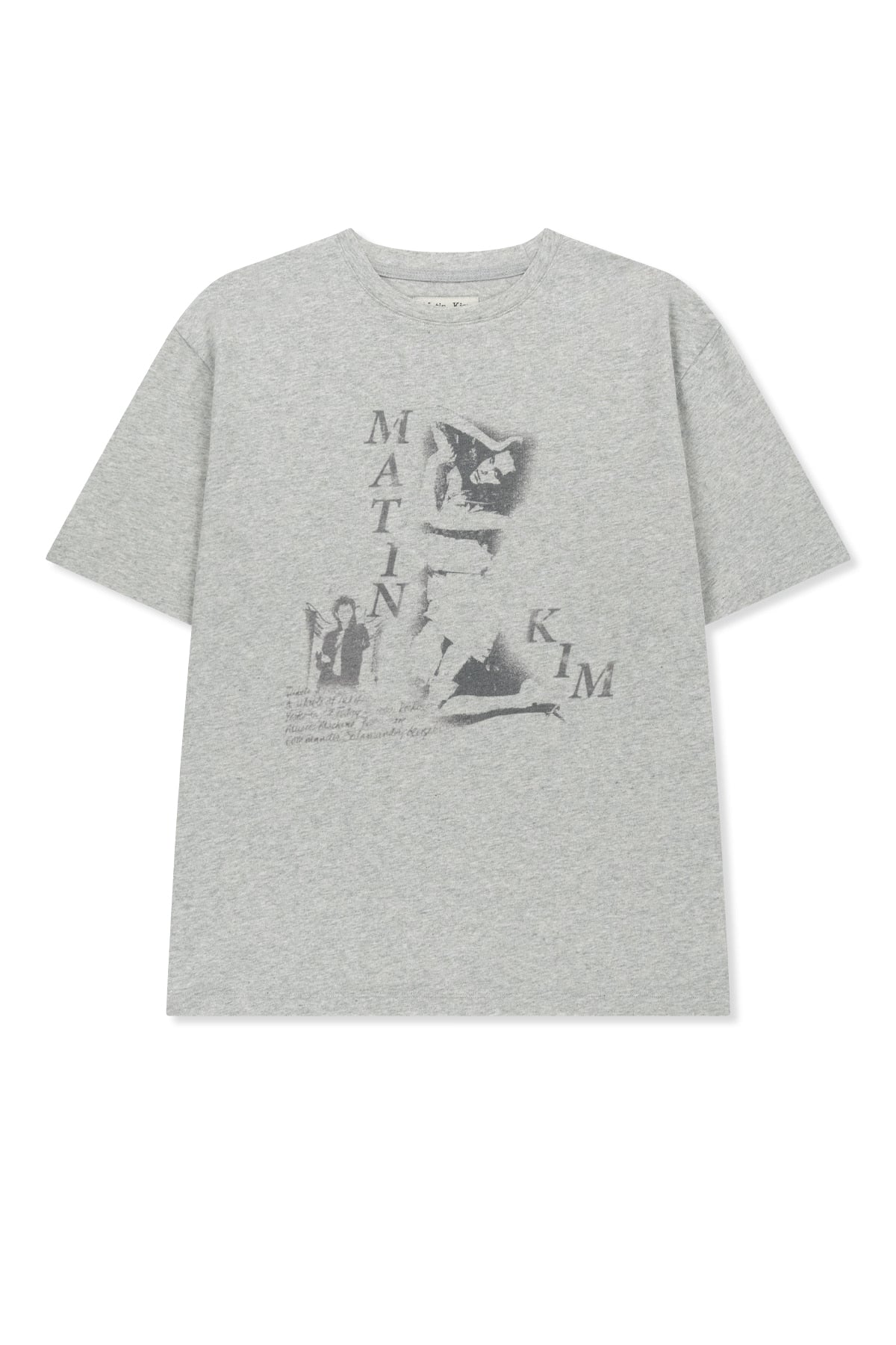 MATIN KIM PORTRAIT GRAFFITI LOGO TOP IN LIGHT GREY
