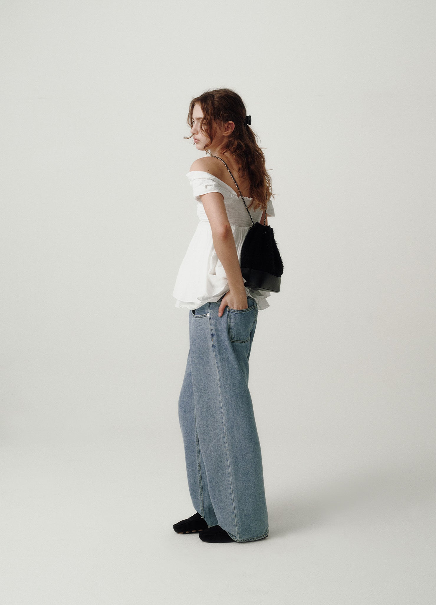White Magnolia Off-Shoulder Top