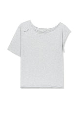 MATIN KIM ASYMMETRIC OFF SHOULDER TOP IN LIGHT GREY