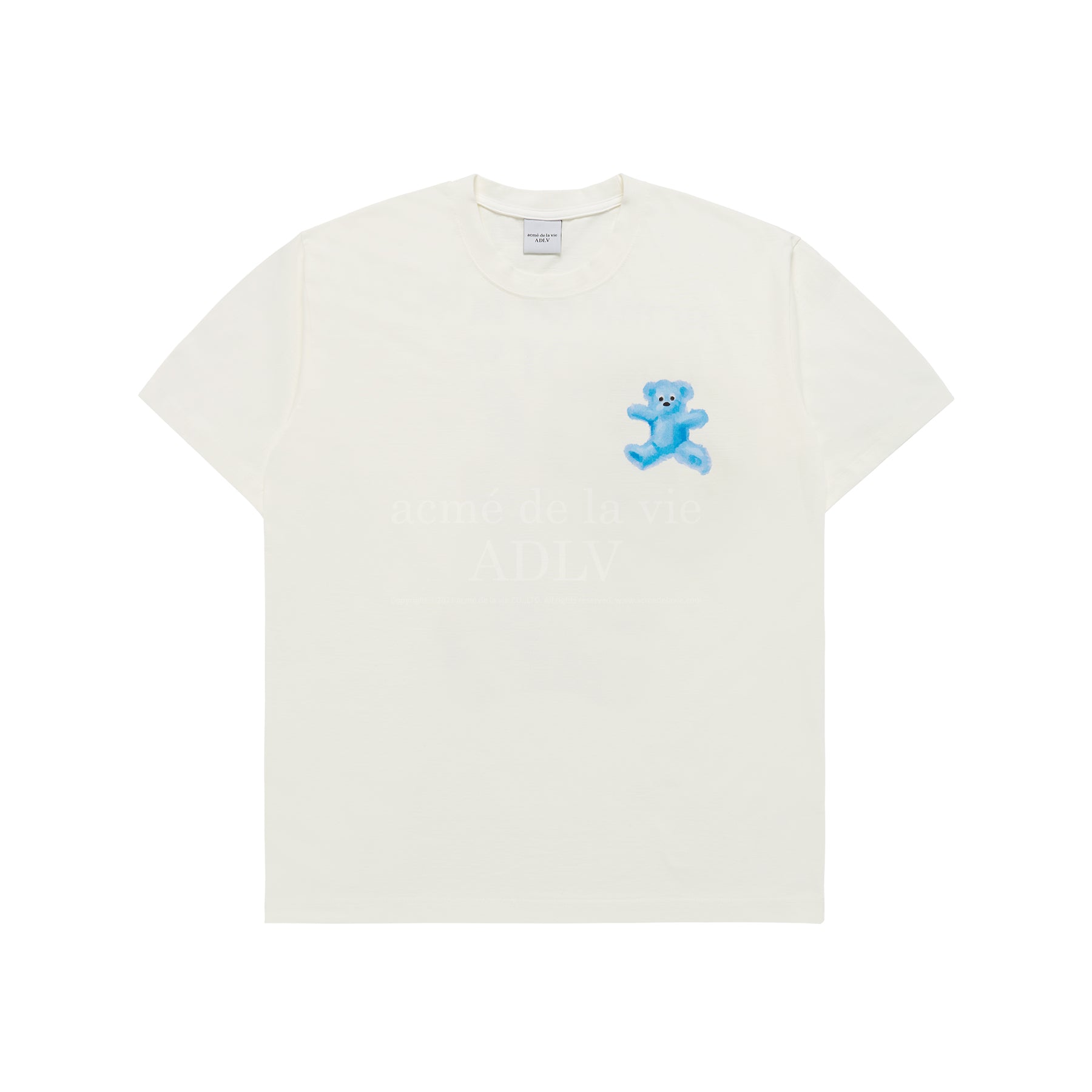 ADLV CRAYON THREE BEAR ARTWORK SHORT SLEEVE T-SHIRT CREAM