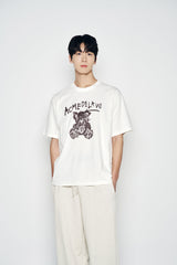ADLV DRAWING BEAR SHORT SLEEVE T-SHIRT CREAM