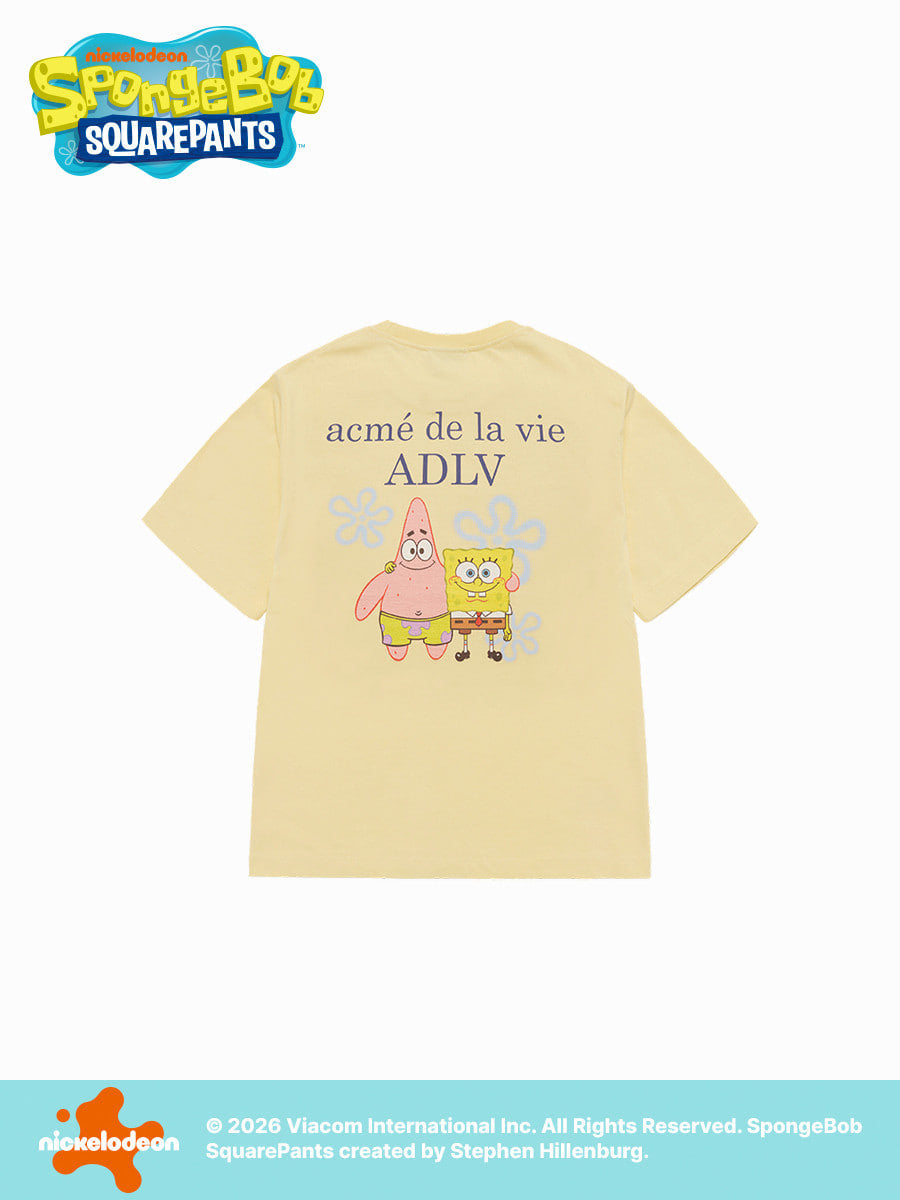 ADLV SPONGEBOB BASIC LOGO SHORT SLEEVE T-SHIRT LIGHT YELLOW