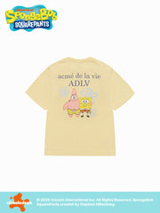 ADLV SPONGEBOB BASIC LOGO SHORT SLEEVE T-SHIRT LIGHT YELLOW