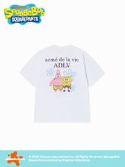 ADLV SPONGEBOB BASIC LOGO SHORT SLEEVE T-SHIRT WHITE