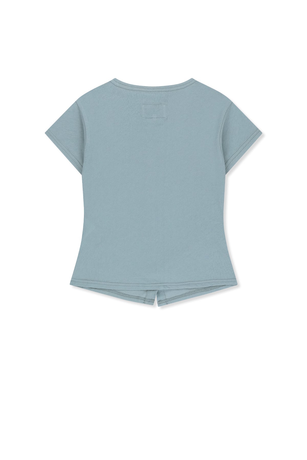 MATIN KIM SIDE SHIRRING BUTTON TOP IN LIGHT BLUE