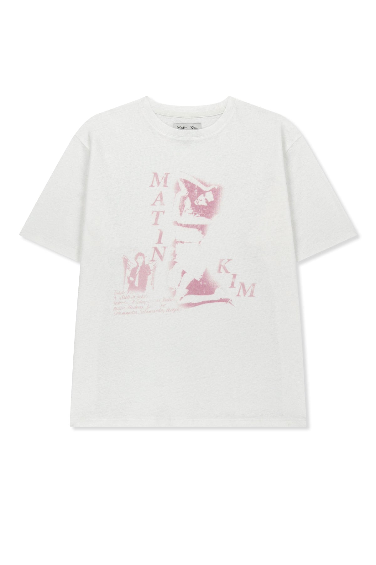 MATIN KIM PORTRAIT GRAFFITI LOGO TOP IN WHITE
