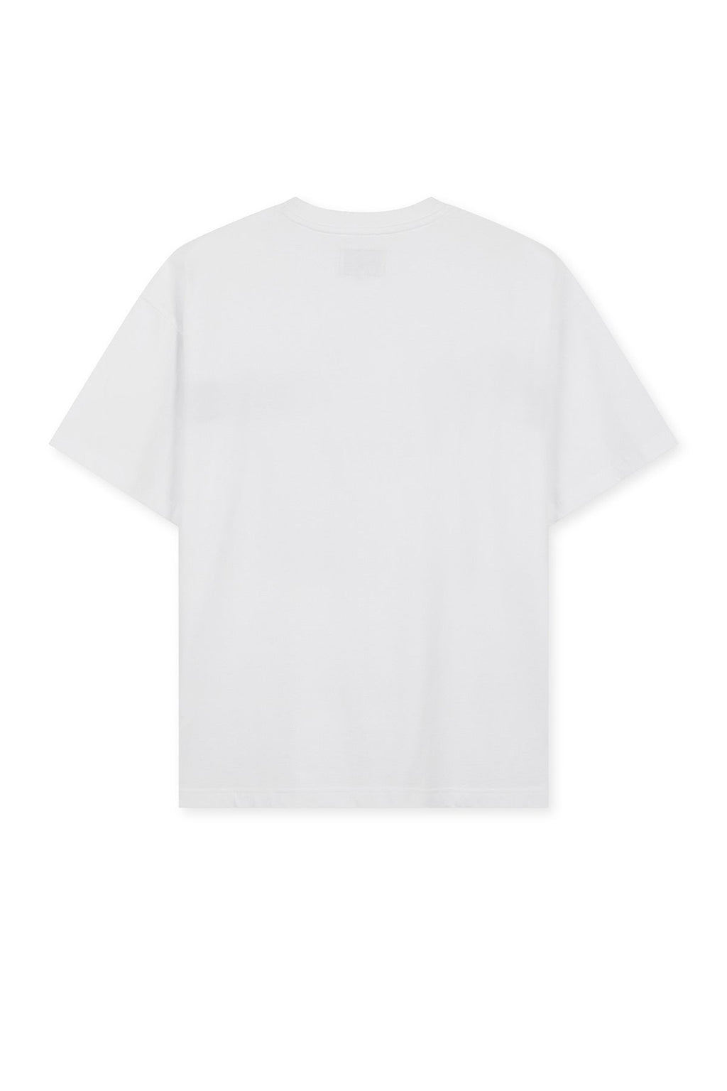 MATIN KIM CUTTED LOGO LAYERED TOP IN WHITE