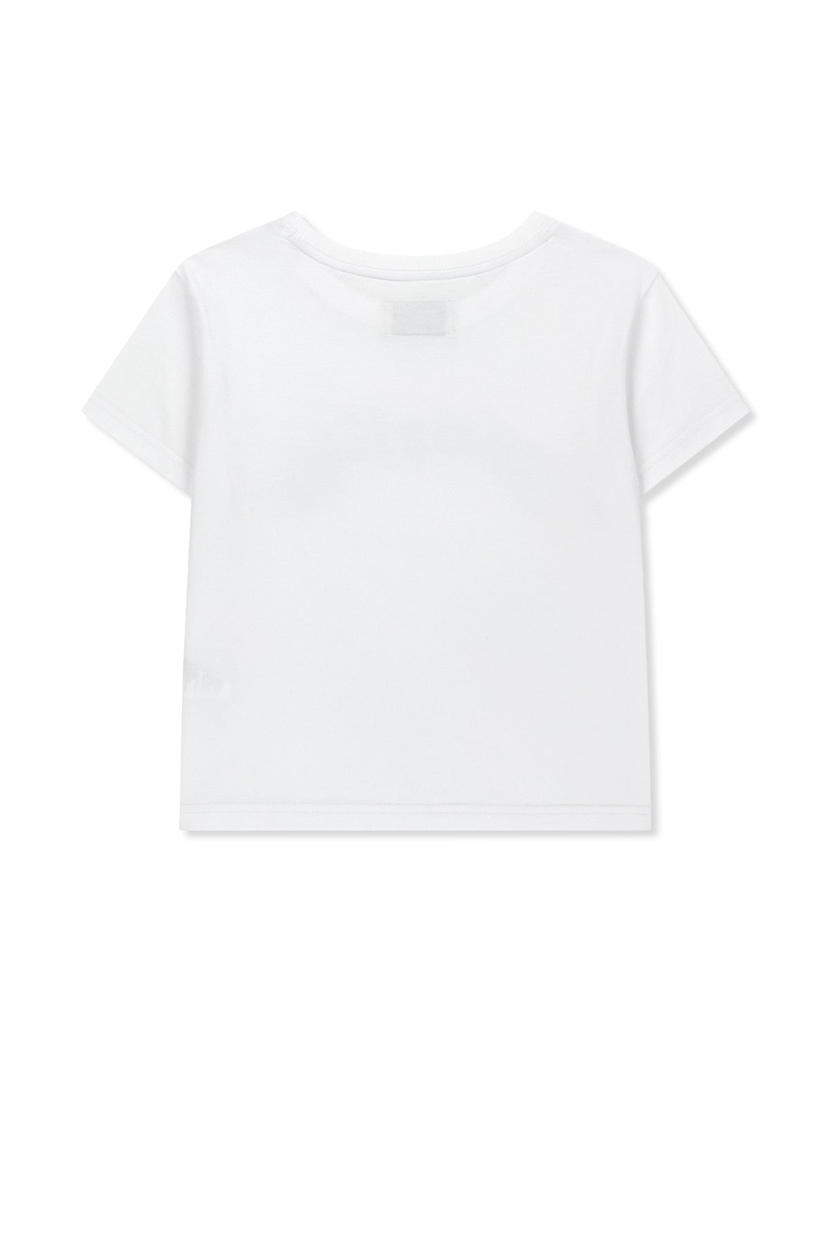 MATIN KIM ARCH LOGO CROP TOP IN WHITE