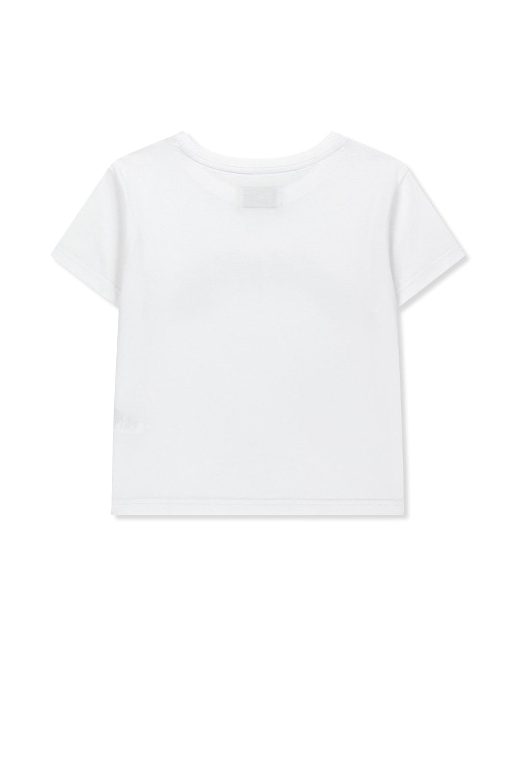 MATIN KIM ARCH LOGO CROP TOP IN WHITE