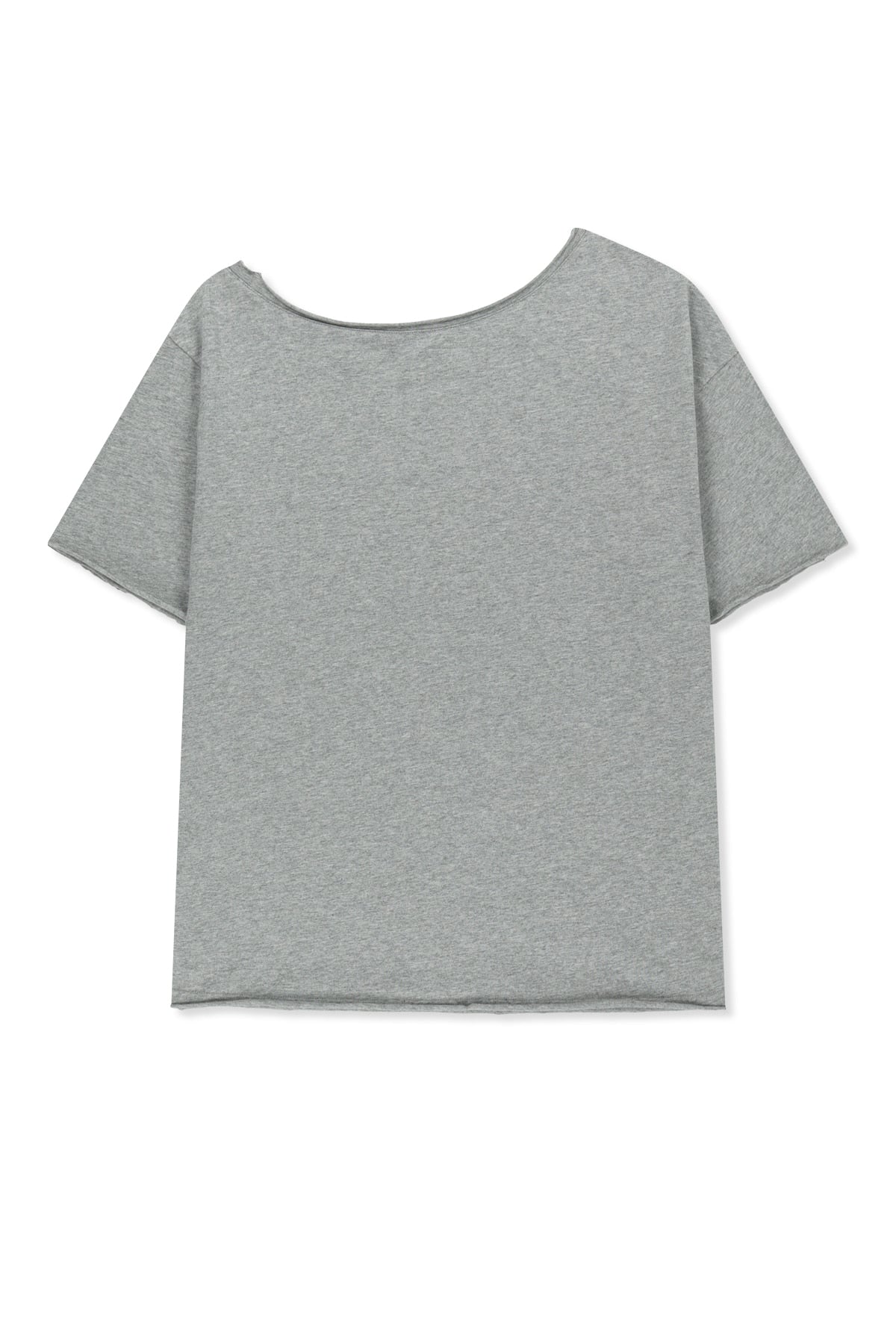 MATIN KIM MTK 16 GRAFFITI LOGO ASYMMETRIC TOP IN GREY